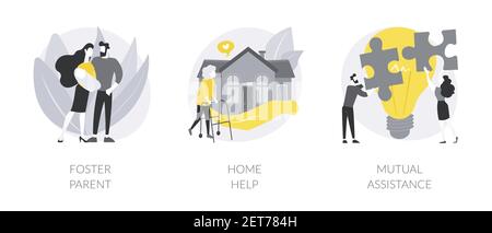 Social responsibility abstract concept vector illustrations. Stock Vector