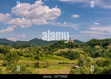 Italy Veneto Colli di Monfumo church of St Nicolò sec. XVIII) Stock Photo