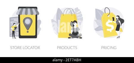 E-commerce website abstract concept vector illustrations. Stock Vector