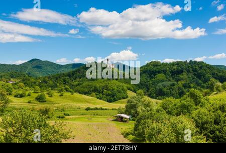 Italy Veneto Colli di Monfumo church of St Nicolò sec. XVIII) Stock Photo