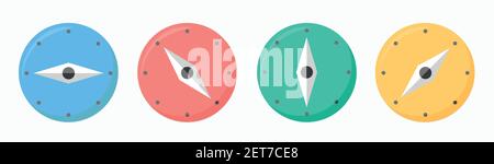 Compas icon isolated on white background. Compas Icon Image, Compas Vector Modern, Design flat compass pictogram, business, marketing. Stock Vector