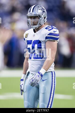 August 18, 2018: Dallas Cowboys linebacker Sean Lee (50) on the sideline  looking on during the NFL football game between the Cincinnati Bengals and  the Dallas Cowboys at AT&T Stadium in Arlington