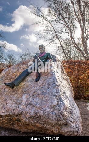 Oscar Wilde Memorial Sculpture at Merrion Square Park, Dublin, Ireland. Made by Danny Osborne Stock Photo