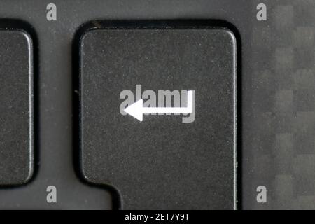 Return key on a laptop Stock Photo