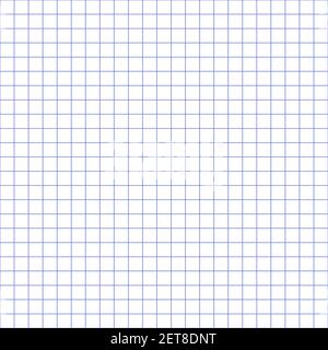 Grid paper. Abstract squared background with blue graph. Geometric pattern for school, wallpaper, textures, notebook. Lined blank isolated on Stock Vector
