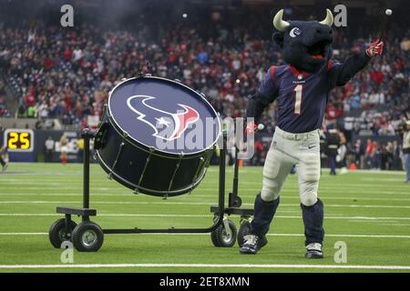 October 2, 2022: Houston Texans mascot Toro performs prior to an NFL  football game between the Los Angeles Chargers and the Houston Texans at  NRG Stadium in Houston, TX. ..Trask Smith/CSM/Sipa USA(Credit Image: ©  Trask Smith/Cal Sport Media