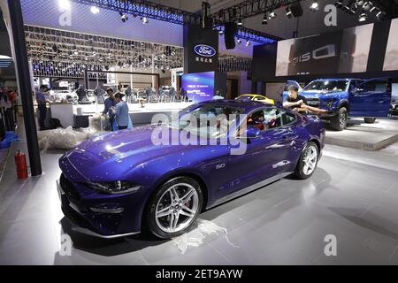 File A Ford Mustang Car Is Displayed During The First China International Import Expo Ciie 2018 In Shanghai China 10 November 2018 U S Automaker Ford Has Announced That It Will Launch More Than