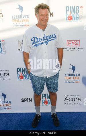 August 11, 2016: Will Ferrell attends the Clayton Kershaw's 4th Annual Ping Pong 4 Purpose Celebrity Tournament to Benefit Kershaw's Challenge at Dodger Stadium (Credit Image: © Billy Bennight/ZUMA Wire) Stock Photo