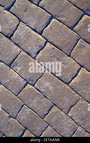 Paving bricks along a marina Stock Photo