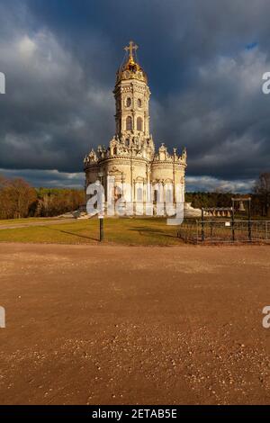 Church of Sign of Holy Virgin in Dubrovitsy, Moscow city, Russia Stock Photo