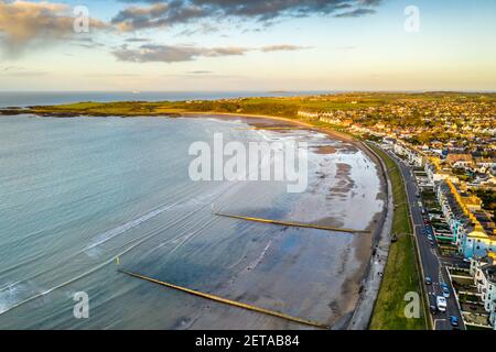 Ballyholme beach near Bangor in Northern Ireland Stock Photo
