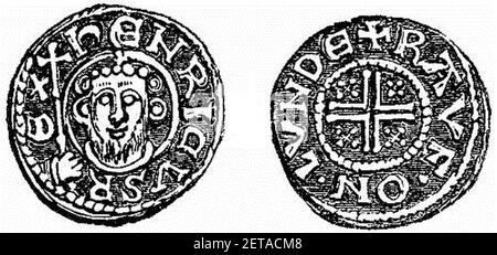 Penny-of-henry-III. Stock Photo