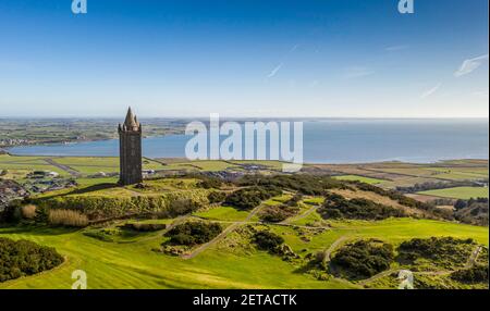 Scrabo Tower near Newtownards in Northern Ireland Stock Photo