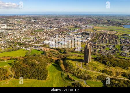 Scrabo Tower near Newtownards in Northern Ireland Stock Photo