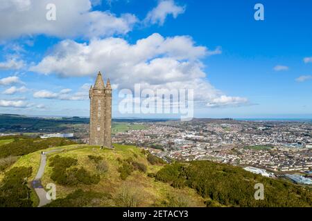 Scrabo Tower near Newtownards in Northern Ireland Stock Photo