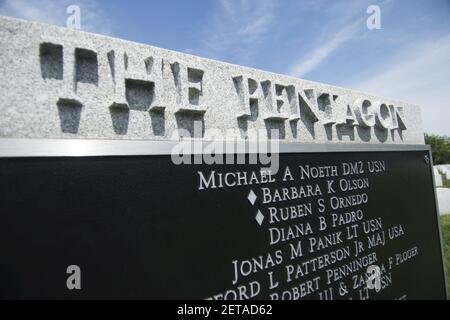 Pentagon Group Burial Marker in Arlington National Cemetery (27067505281). Stock Photo