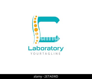 Initial laboratory alphabet letter C Stock Vector