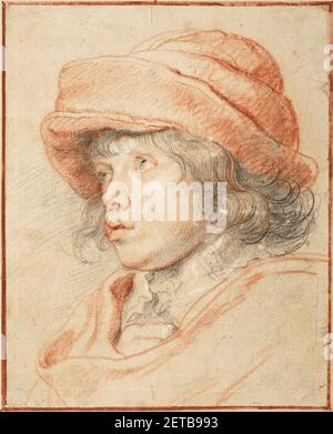 Peter Paul Rubens - Rubens's Son Nicolaas Wearing a Red Felt Cap, 1625-1627 Stock Photo