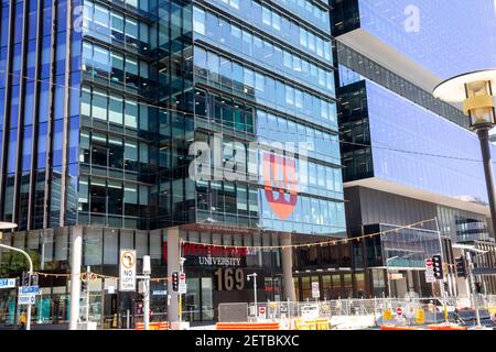 Parramatta city centre and shot of Western Sydney university building in the CBD,Parramatta,Western Sydney,Australia Stock Photo