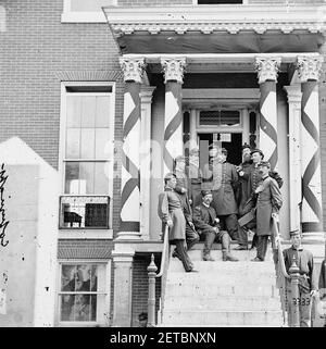 Petersburg, Virginia. Gen. Edward Ferrero and staff. Stock Photo