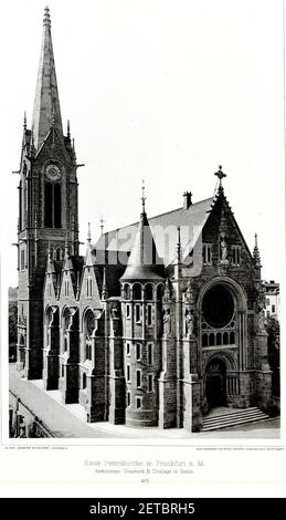 Peterskirche Frankfurt am Main Architekten Grisebach & Dinklage in Berlin, Tafel 85, Kick Jahrgang II. Stock Photo