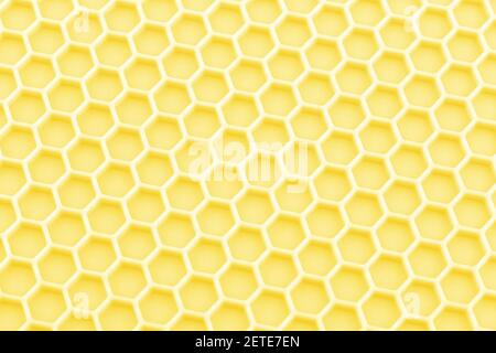 abstract pastel illuminating yellow honeycomb close-up unobtrusive photo background. Stock Photo