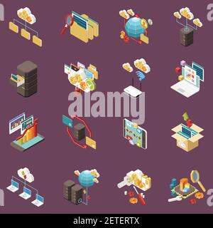 Business strategy isometric flowchart with concept profit calculation ...