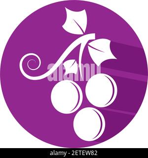 Grape logo template vector icon illustration design Stock Vector