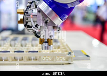 Bearings packing process for transfer on Automated conveyor systems industrial automation Stock Photo