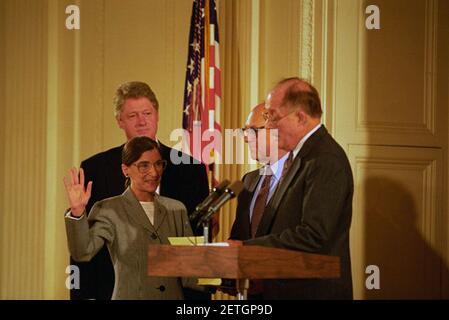 Associate Justice of the Supreme Court Ruth Bader Ginsburg, right ...