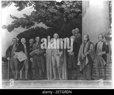 Photograph of the Center Section of the Mural, The Constitution, by Barry Faulkner, 10-27-1936 (14059533247). Stock Photo