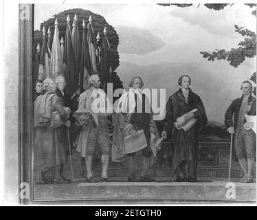 Photograph of the Left Section of the Mural, The Constitution, by Barry Faulkner, 10-27-1936 (14222963216). Stock Photo