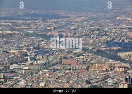 The view on Bogota from Mount Montserrat, Colombia Stock Photo