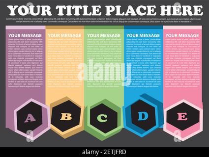 Colorful layout with area for own copy. Vector illustration. Stock Vector