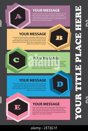 Colorful layout with area for own copy. Vector illustration. Stock Vector