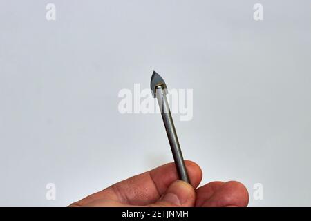Drill bit for drilling on glass and ceramics Stock Photo