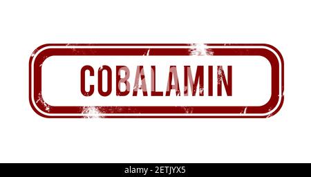 Cobalamin - red grunge button, stamp Stock Photo