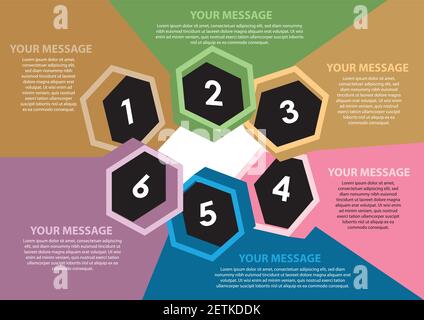 Colorful layout with area for own copy. Vector illustration. Stock Vector