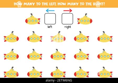 Submarine Riddle Math game cartoon underwater submarine and bathyscaphes vector ...