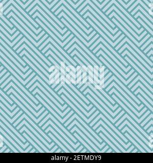 A retro seamless pattern with green geometric motifs. Stock Vector