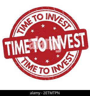 Time to invest grunge rubber stamp on white background, vector illustration Stock Vector