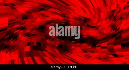 Abstract composition with black and red squares. Psychedelia grayscale art Stock Vector
