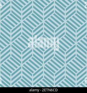 A retro seamless pattern with green geometric motifs. Stock Vector
