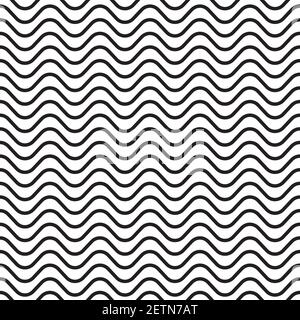 A retro seamless pattern with black and white geometric motifs. Stock Vector