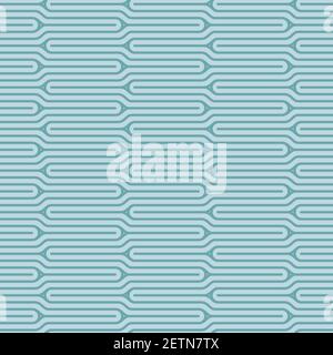 A retro seamless pattern with green geometric motifs. Stock Vector