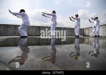 Changsha April 10 17 Xinhua Villagers Perform Folk Dance At The Public Area Of Angdong Hospital At Angdong Village Of Baojing County Central China S Hunan Province March 31 17