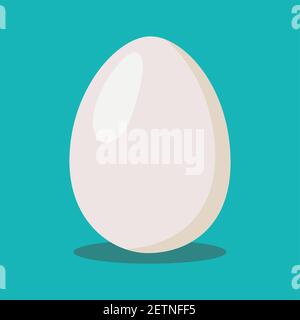 Abstract picture big white egg with lens flare and shadow Stock Vector
