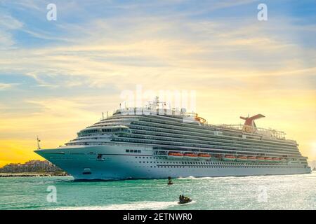 Carnival Vista Cruise Ship in Miami, Florida, USA Stock Photo