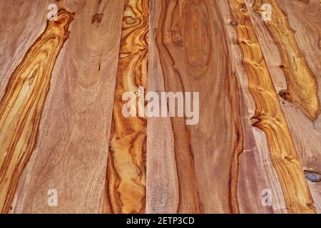 Wooden textured table view from top Stock Photo
