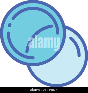 Optical contact lens icon. Outline optical contact lens vector icon for web design isolated on white background Stock Vector